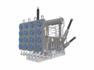 Converter Transformer Delta Low-poly 3D model