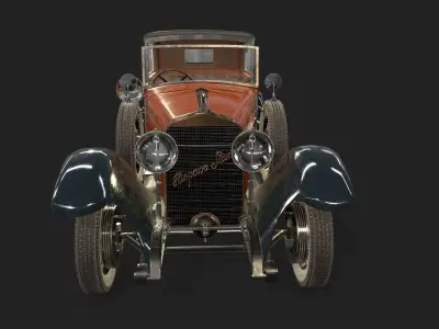 Car HispanoSuizaH6B Low-poly 3D model