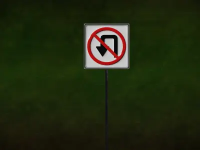 Basic Traffic Signs Lot 02 Spanish Free 3D model