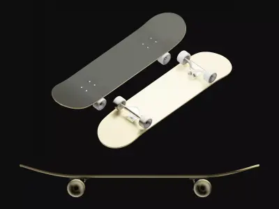 Skateboard game-ready two skateboards Free 3D model