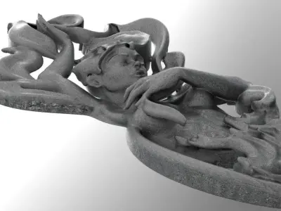Lady on fire 3D print model