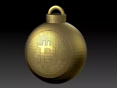 Christmas Tree Ornament - BITCOIN THEMED CHRISTMAS TREE ORNAMENT 3D print model