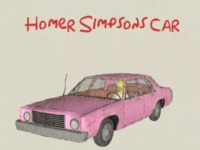 Homer Simpsons Car for WeLoveCars collection by whatakuai Free 3D print model