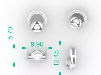Elegant Diamond Circle Pendant 3D print model
