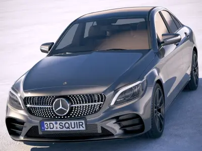 Mercedes C-class AMG 2019 3D model