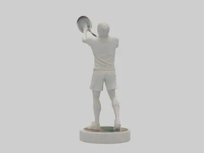 Tennis Serve statue model Low-poly 3D model