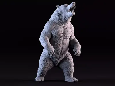 Bear Sculpture 3D print model