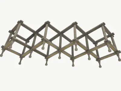 Extendable Cloth Rack 3D model