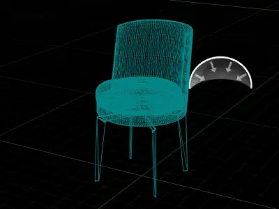Flexform Feelgood Dining Chair UE4 Low-poly 3D model