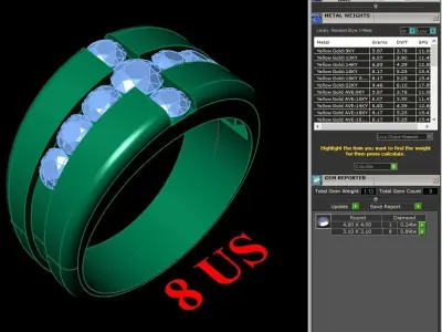 Luxury Men Rings Designs 6MR008 3D print model