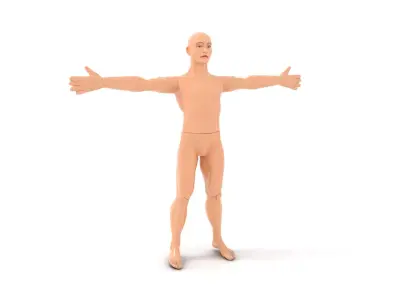 Realistic Poseable Mannequin model pack Low-poly 3D model