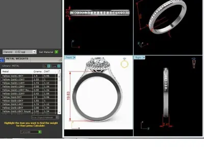 Solitaire Engagement Wedding Ring 3dm Render Detail  3D print model purchase