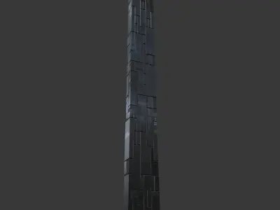 SkyScrapper 1 - Sci - Fi - Cyberpunk - 4K - Game Ready Model Low-poly 3D model