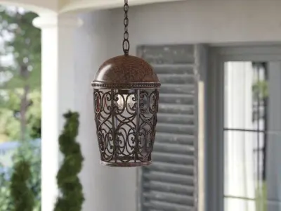 Claverack Bronze Bulb Outdoor Pendant 3D model