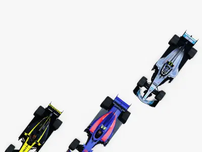Formula 1 2018 Pack 3 Low-poly 3D model