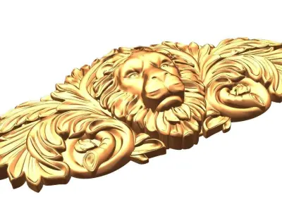 Lion ornament 3D print model