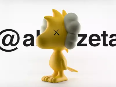 Kaws Woodstock Textured Low-poly 3D model