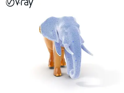 Elephant Model Pack  Detailed D Animal Render Low-poly 3D model