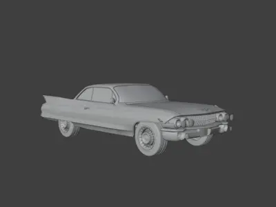 1961 cadillac coupe de ville  3D print model