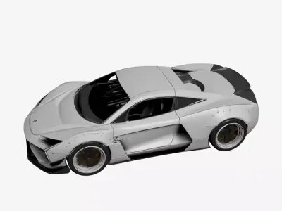 Drift Kit Super Car Widebody Modified Racing Sports Car 3D model