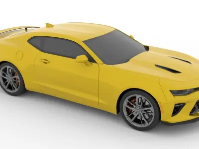 Chevrolet Camaro SS 2017 Low Poly Low-poly 3D model