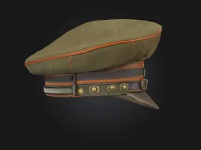  Cap Elegance Stylish Army Headgear Model 3D model