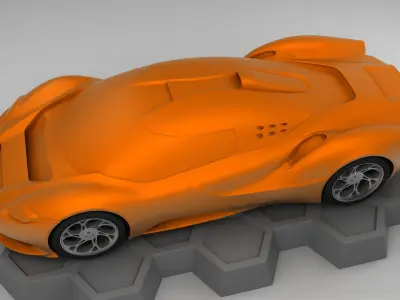 Anaconda Supercar 3v3 - Printable 3D print model