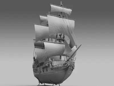 BLACK PEARL PIRATE SHIP 3D print model