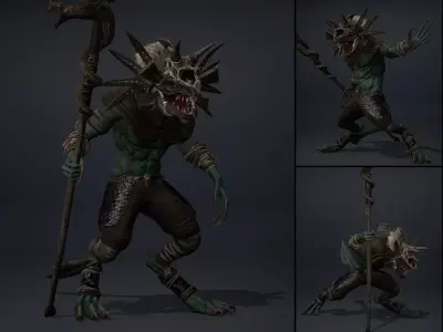 Mist Mage Arm1 Butal Low-poly 3D model