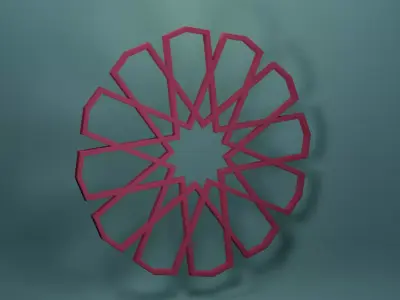 Fold rosette star Free 3D print model