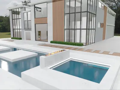 Modern Livable Home Low-poly 3D model