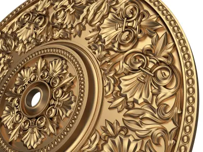 Ceiling Rosette 07 Low-poly 3D model