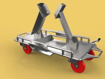 VEHICLE AUTOMOTIVE MOVING JACK DOLLY CAR 3D model