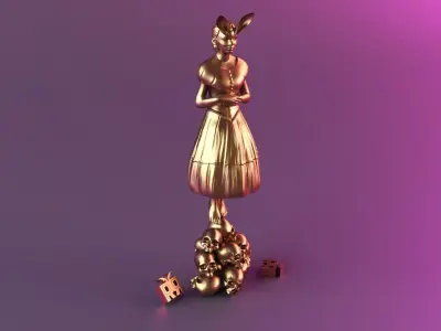 bunny girl 3D print model