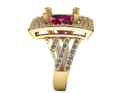 luxury gold ring 3D print model