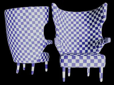 Wingback Armchair - Premium 3D Model for ArchViz 3D model