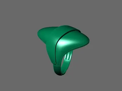 Women Ring Plain Ring Ready STL 3DM Models Womens Rings 3D print model 55