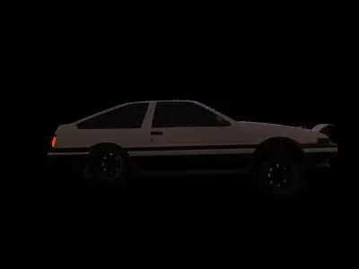 Toyota Trueno AE86 Rigged  3D model