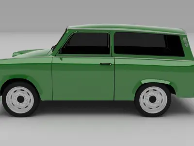 Trabant 601 Estate HDRI 3D model