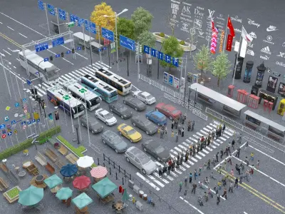 Street Model 3D model