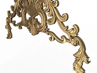 Carved Plaster Molding Decoration 08 Low-poly 3D model