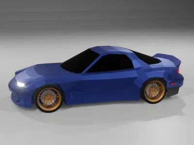 Mazda RX-7 Rocket Bunny Low-poly 3D model