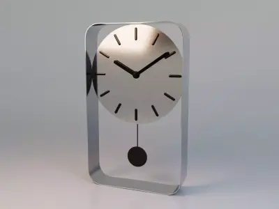 Wall Clock Free low-poly 3D model