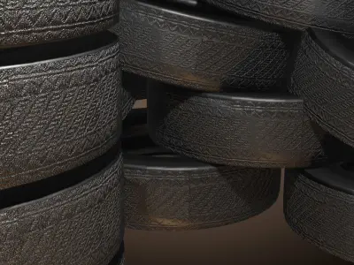 wheels without disks Free low-poly 3D model