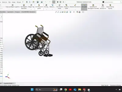 tekerlekli sandalye 3D model