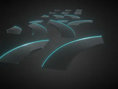 Road and Lantern Free low-poly 3D model