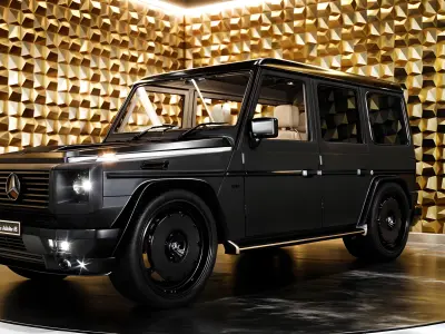 Mercedes G500 Blackmatt Mafia Low-poly 3D model