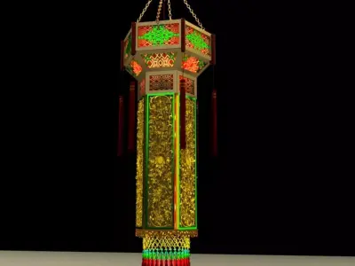 Chinese Palace Lantern 3D model 19
