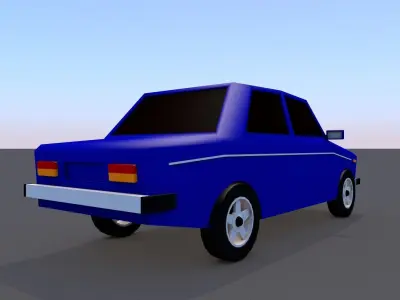 Cartoon low poly car Low-poly 3D model purchase