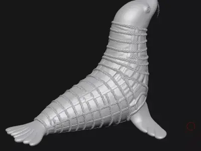 Seal sculpture 3D print model